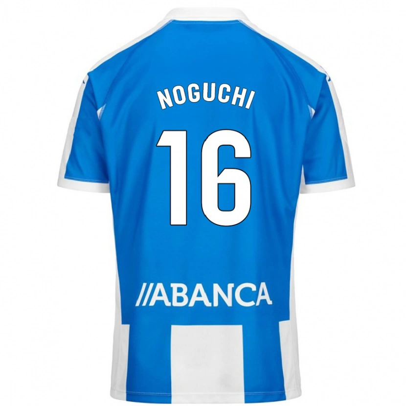 Danxen Mænd Ayaka Noguchi #16 Blå Hvid Hjemmebane Spillertrøjer 2024/25 Trøje T-Shirt