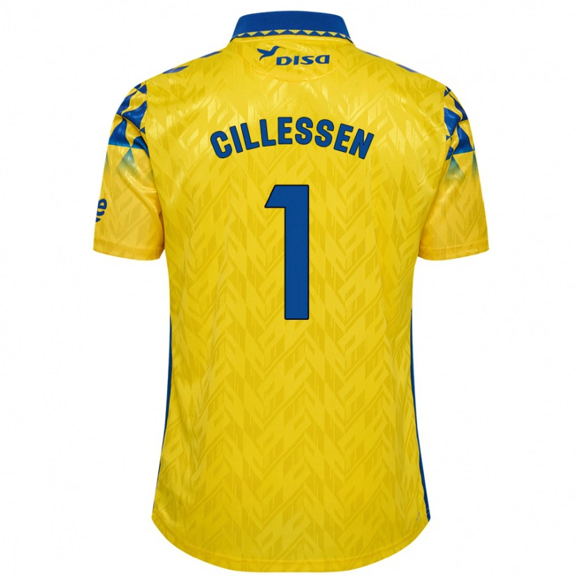 Danxen Mænd Jasper Cillessen #1 Gul Blå Hjemmebane Spillertrøjer 2024/25 Trøje T-Shirt