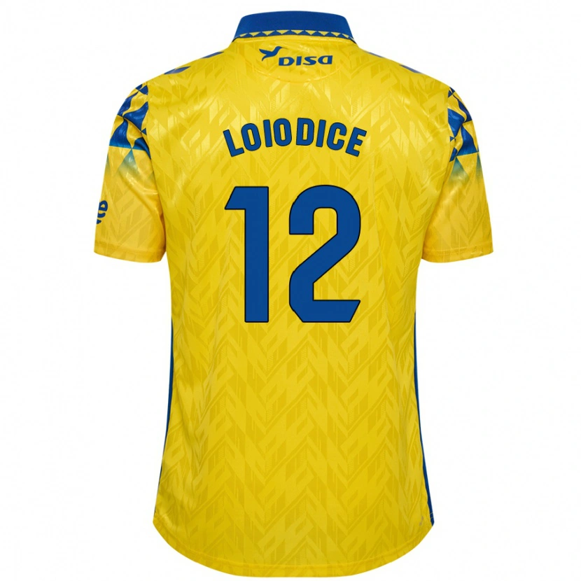Danxen Mænd Enzo Loiodice #12 Gul Blå Hjemmebane Spillertrøjer 2024/25 Trøje T-Shirt