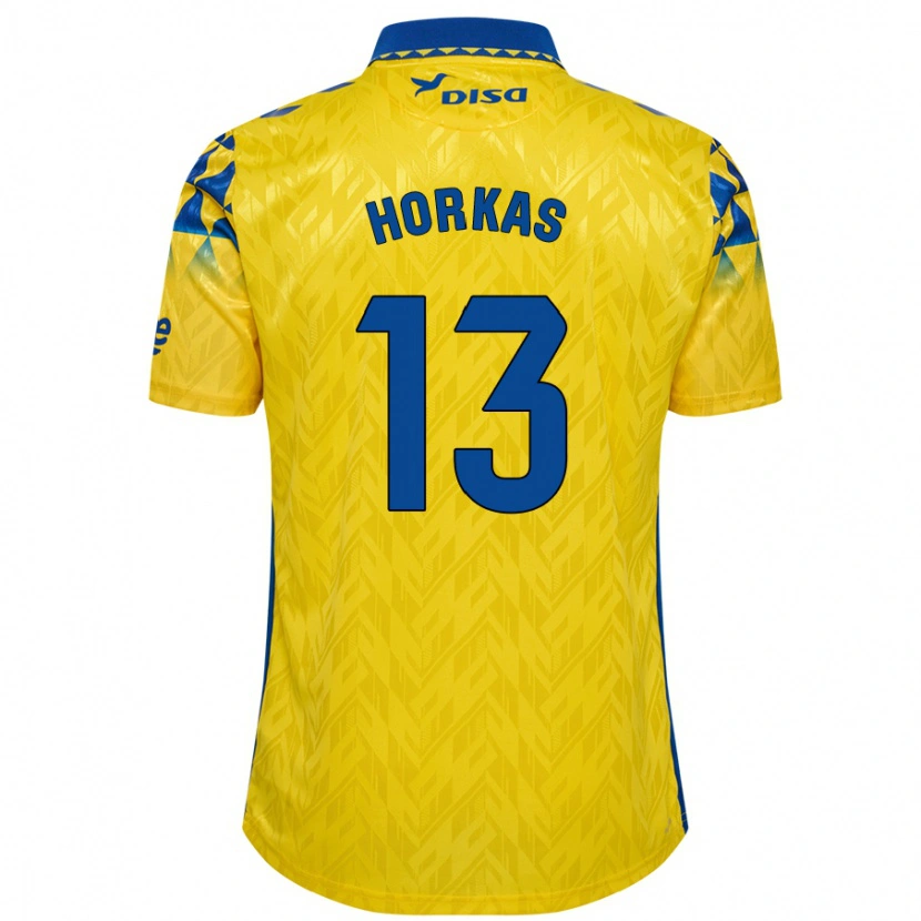 Danxen Mænd Dinko Horkas #13 Gul Blå Hjemmebane Spillertrøjer 2024/25 Trøje T-Shirt