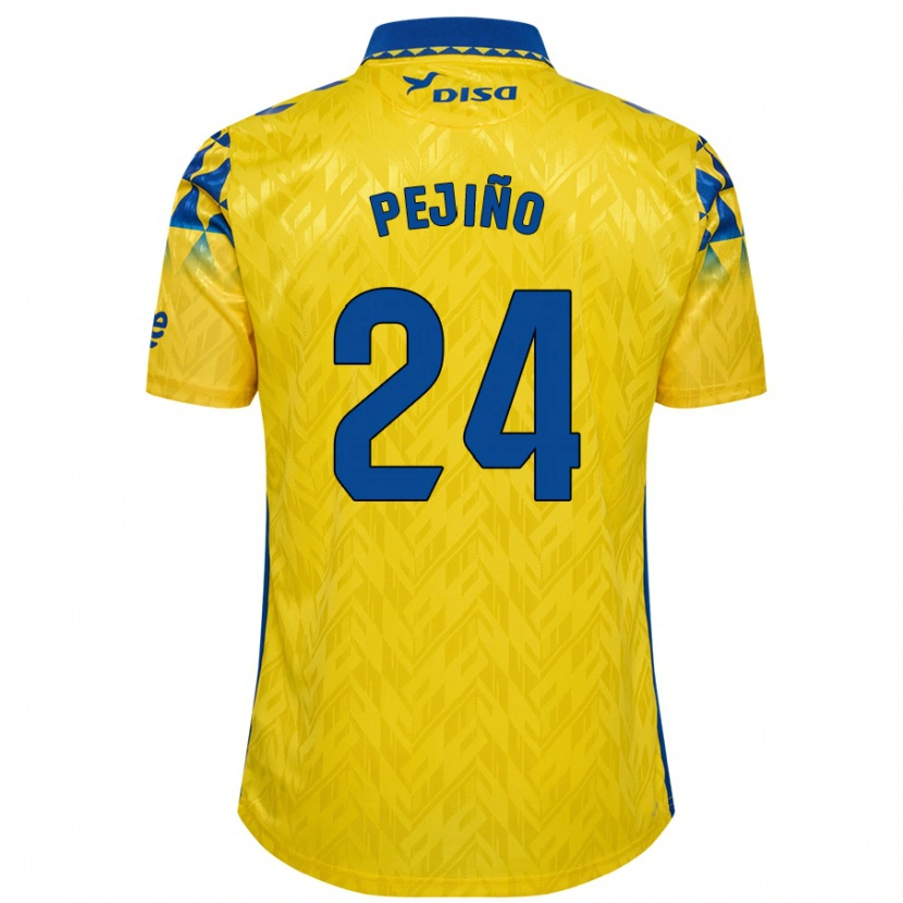 Danxen Mænd Pejiño #24 Gul Blå Hjemmebane Spillertrøjer 2024/25 Trøje T-Shirt