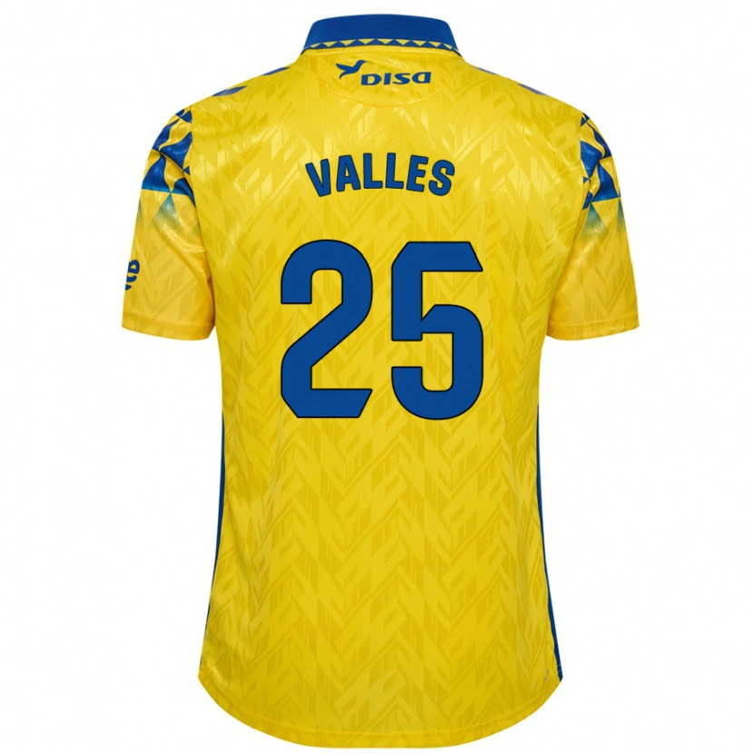 Danxen Mænd Álvaro Valles #25 Gul Blå Hjemmebane Spillertrøjer 2024/25 Trøje T-Shirt