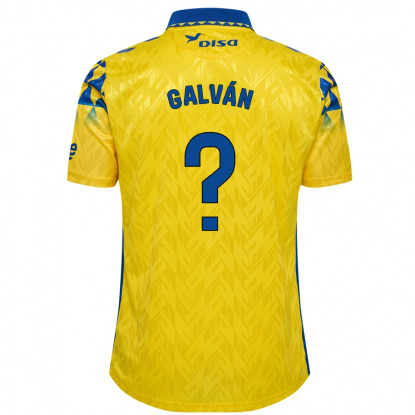 Danxen Mænd Carlos Galván #0 Gul Blå Hjemmebane Spillertrøjer 2024/25 Trøje T-Shirt