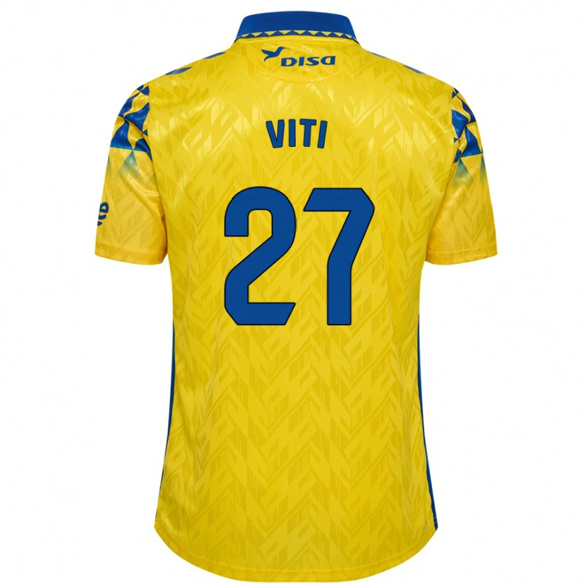 Danxen Mænd Viti #27 Gul Blå Hjemmebane Spillertrøjer 2024/25 Trøje T-Shirt