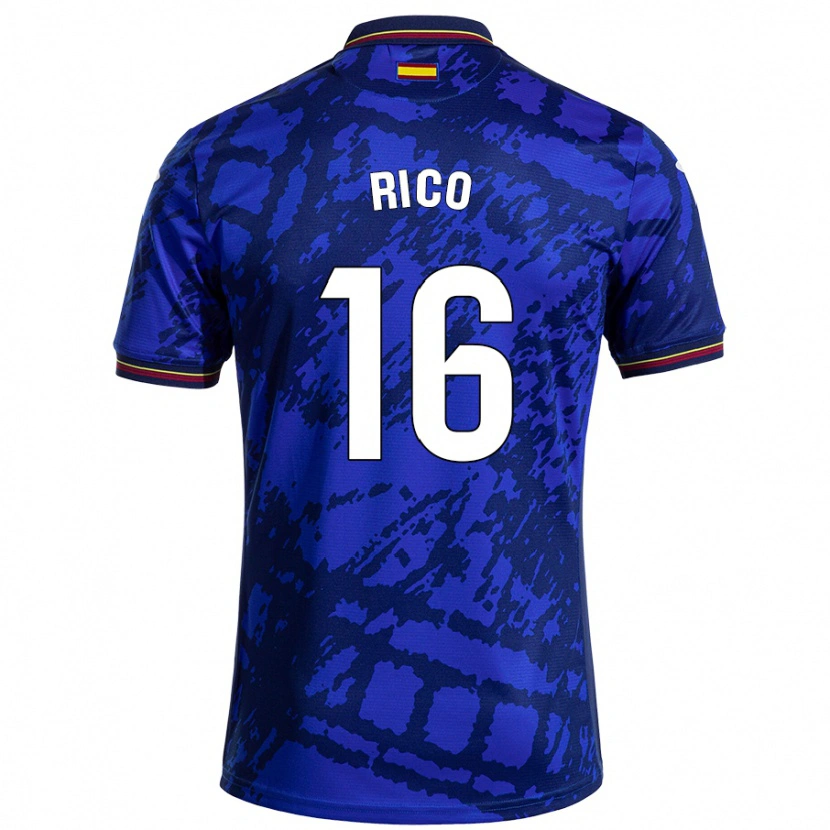 Danxen Mænd Diego Rico #16 Mørkere Blå Hjemmebane Spillertrøjer 2024/25 Trøje T-Shirt