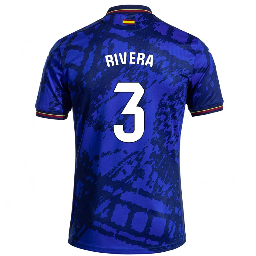 Danxen Mænd Gorka Rivera #3 Mørkere Blå Hjemmebane Spillertrøjer 2024/25 Trøje T-Shirt