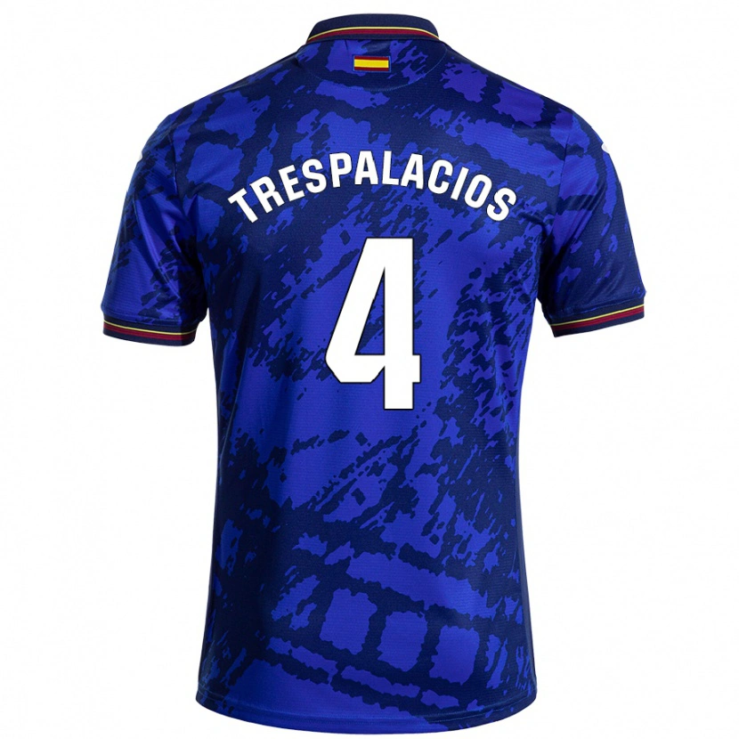 Danxen Mænd Adrián Trespalacios #4 Mørkere Blå Hjemmebane Spillertrøjer 2024/25 Trøje T-Shirt