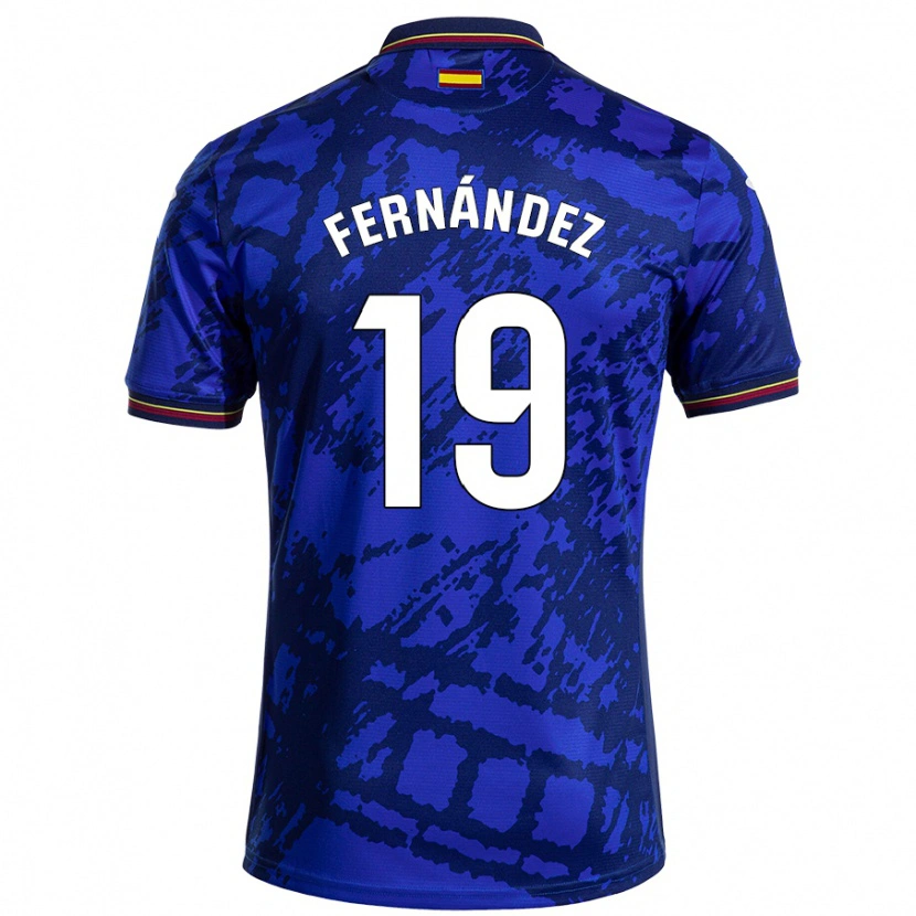 Danxen Mænd Ismael Fernández #19 Mørkere Blå Hjemmebane Spillertrøjer 2024/25 Trøje T-Shirt