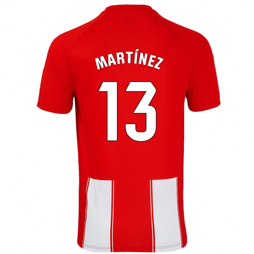 Danxen Mænd Fernando Martínez #13 Rød Hvid Hjemmebane Spillertrøjer 2024/25 Trøje T-Shirt