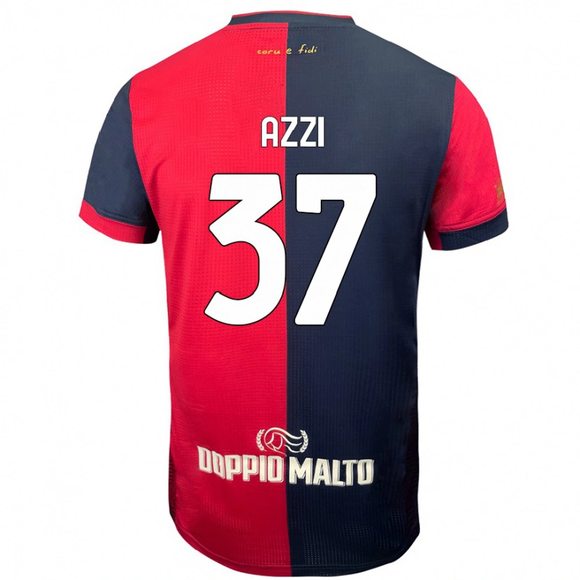 Danxen Mænd Paulo Azzi #37 Rød Mørkere Blå Hjemmebane Spillertrøjer 2024/25 Trøje T-Shirt