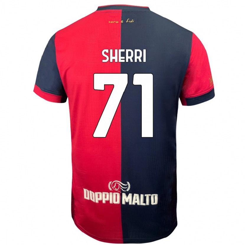 Danxen Mænd Alen Sherri #71 Rød Mørkere Blå Hjemmebane Spillertrøjer 2024/25 Trøje T-Shirt