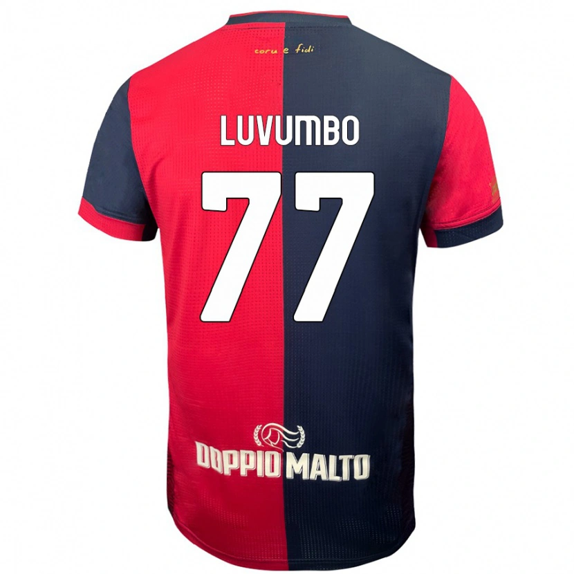 Danxen Mænd Zito Luvumbo #77 Rød Mørkere Blå Hjemmebane Spillertrøjer 2024/25 Trøje T-Shirt