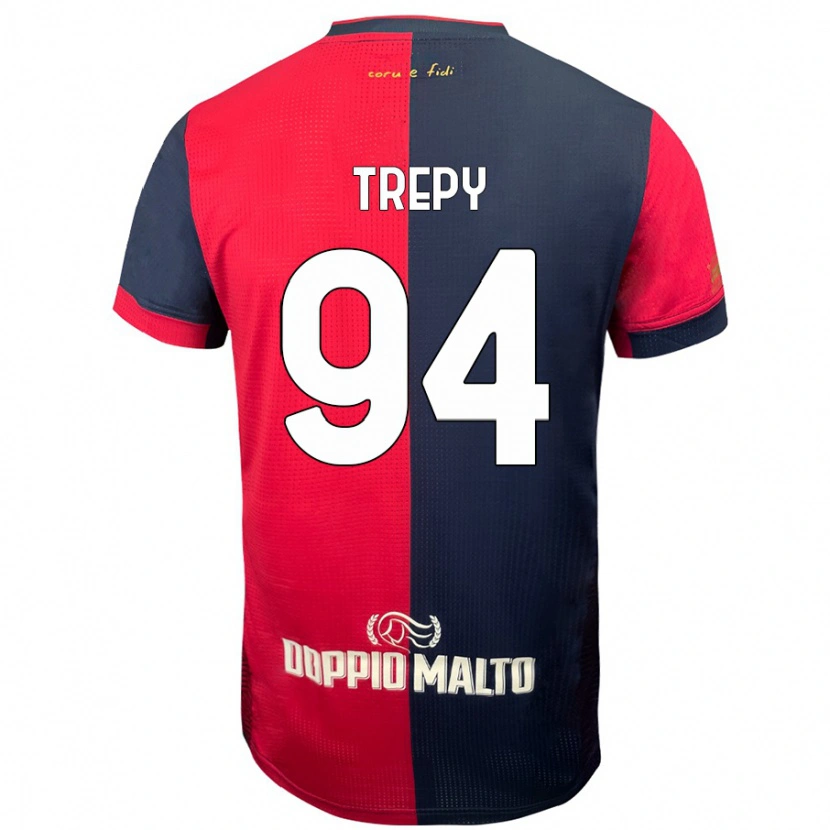Danxen Mænd Yael Trepy #94 Rød Mørkere Blå Hjemmebane Spillertrøjer 2024/25 Trøje T-Shirt