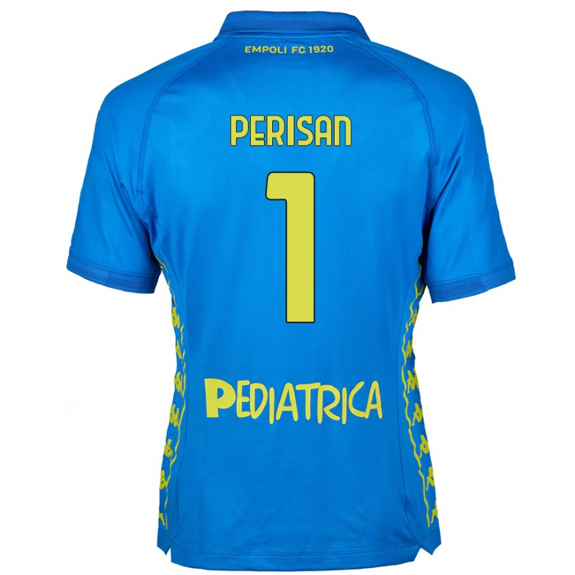 Danxen Mænd Samuele Perisan #1 Blå Hjemmebane Spillertrøjer 2024/25 Trøje T-Shirt