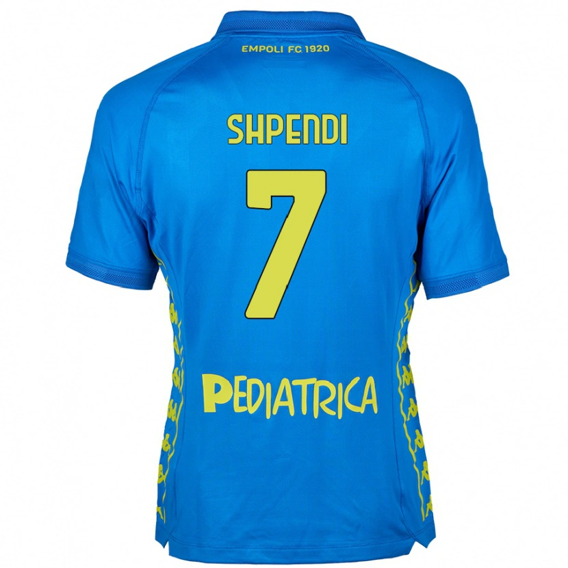 Danxen Mænd Stiven Shpendi #7 Blå Hjemmebane Spillertrøjer 2024/25 Trøje T-Shirt
