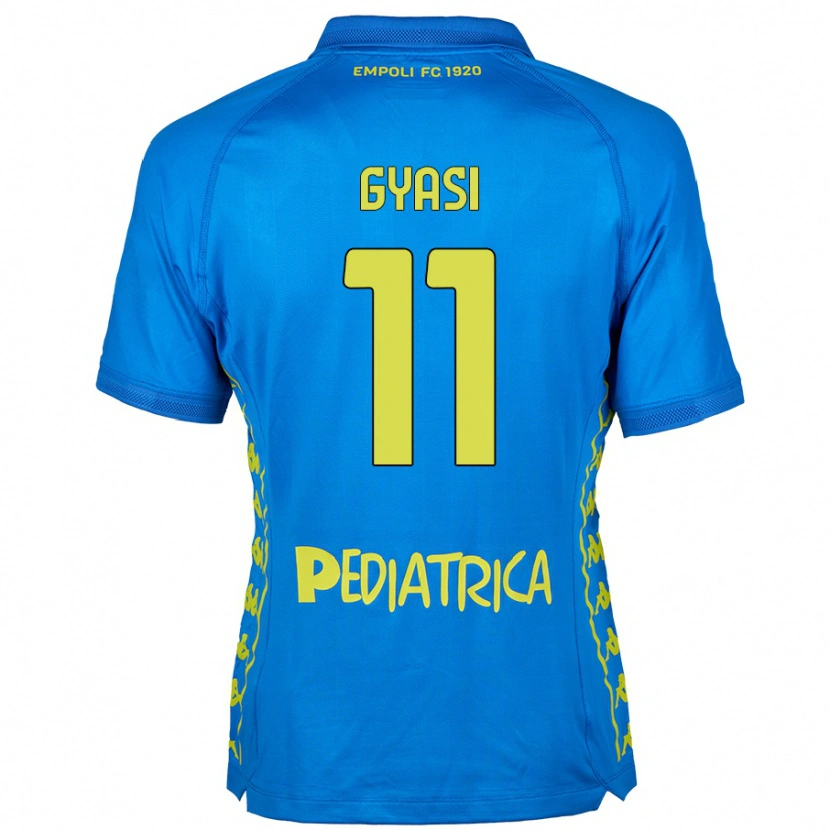 Danxen Mænd Emmanuel Gyasi #11 Blå Hjemmebane Spillertrøjer 2024/25 Trøje T-Shirt