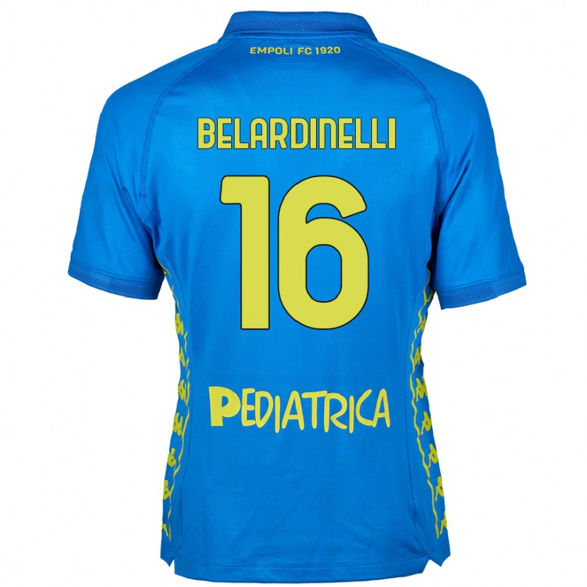 Danxen Mænd Luca Belardinelli #16 Blå Hjemmebane Spillertrøjer 2024/25 Trøje T-Shirt
