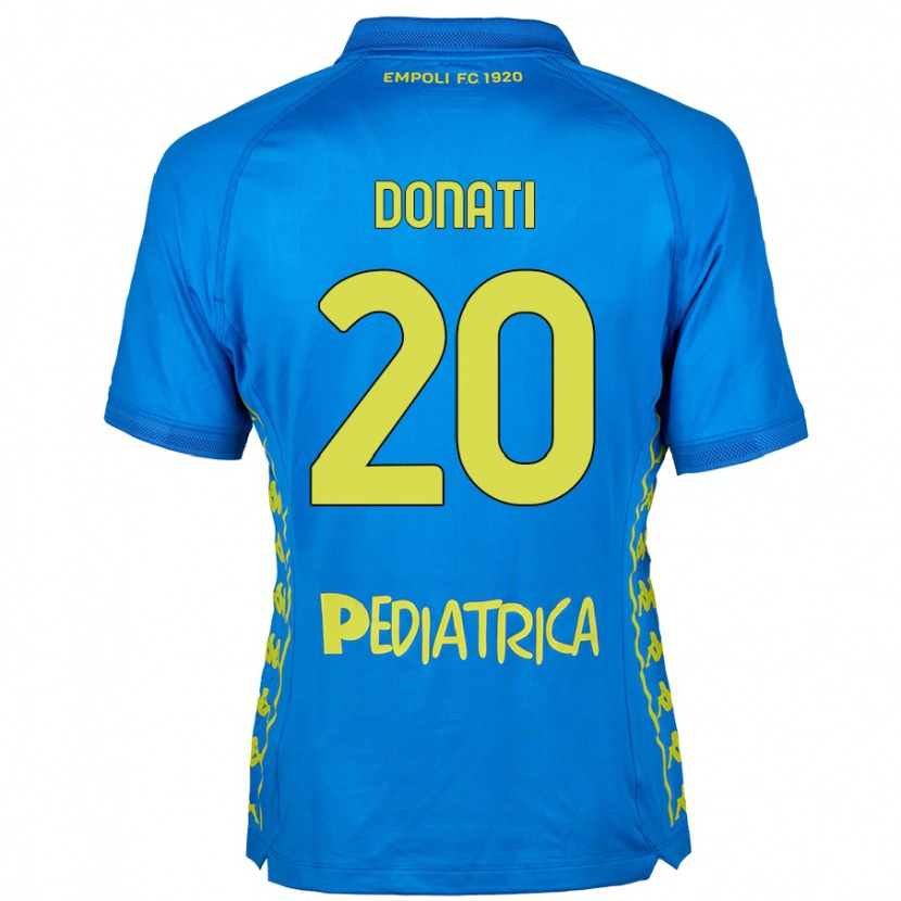 Danxen Mænd Francesco Donati #20 Blå Hjemmebane Spillertrøjer 2024/25 Trøje T-Shirt
