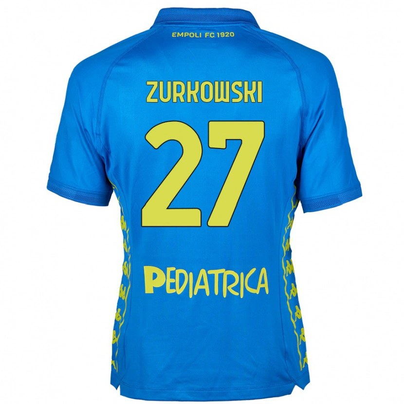 Danxen Mænd Szymon Żurkowski #27 Blå Hjemmebane Spillertrøjer 2024/25 Trøje T-Shirt
