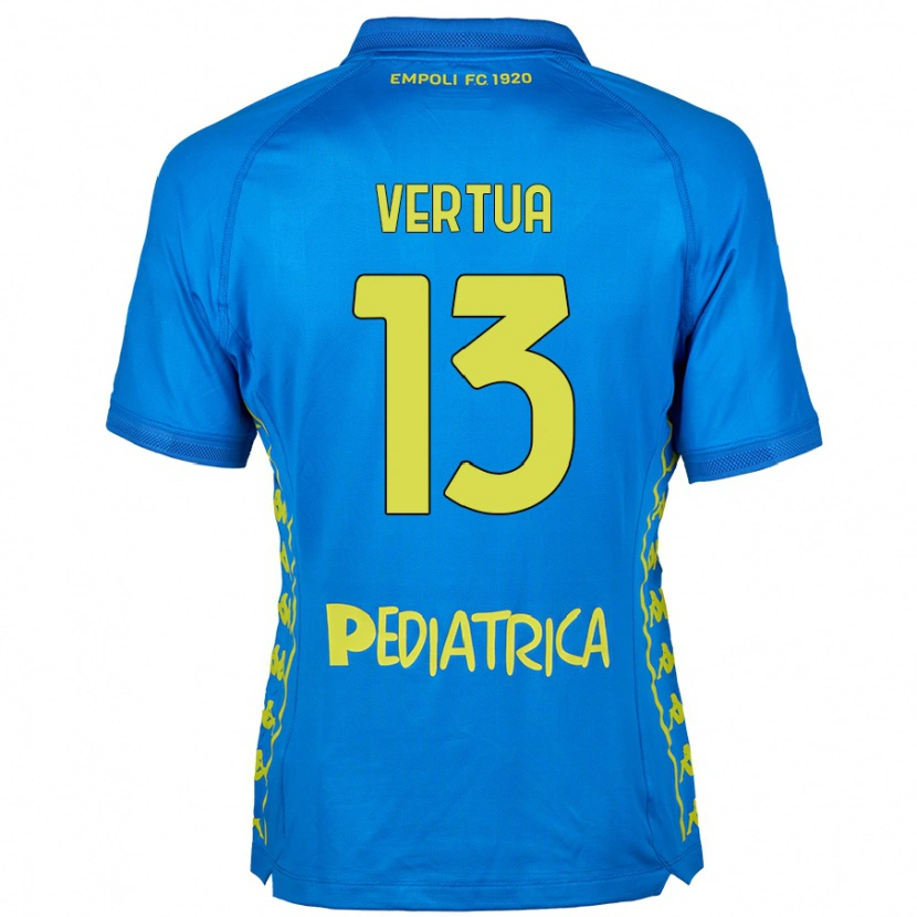 Danxen Mænd Filippo Vertua #13 Blå Hjemmebane Spillertrøjer 2024/25 Trøje T-Shirt