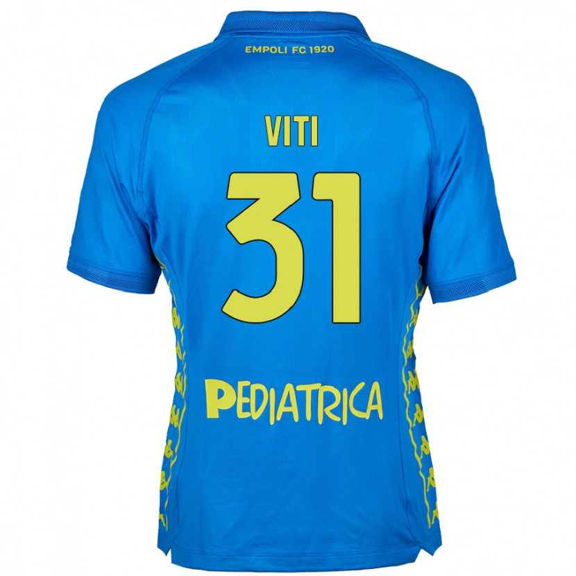 Danxen Mænd Vittorio Viti #31 Blå Hjemmebane Spillertrøjer 2024/25 Trøje T-Shirt