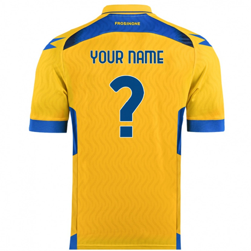 Danxen Mænd Dit Navn #0 Gul Hjemmebane Spillertrøjer 2024/25 Trøje T-Shirt