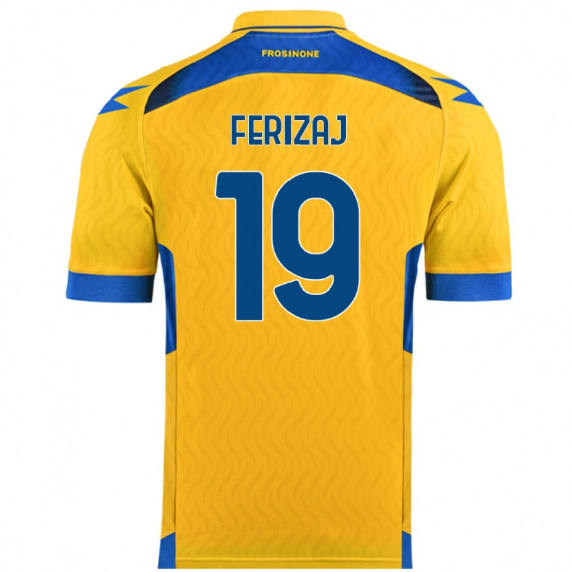 Danxen Mænd Justin Ferizaj #19 Gul Hjemmebane Spillertrøjer 2024/25 Trøje T-Shirt