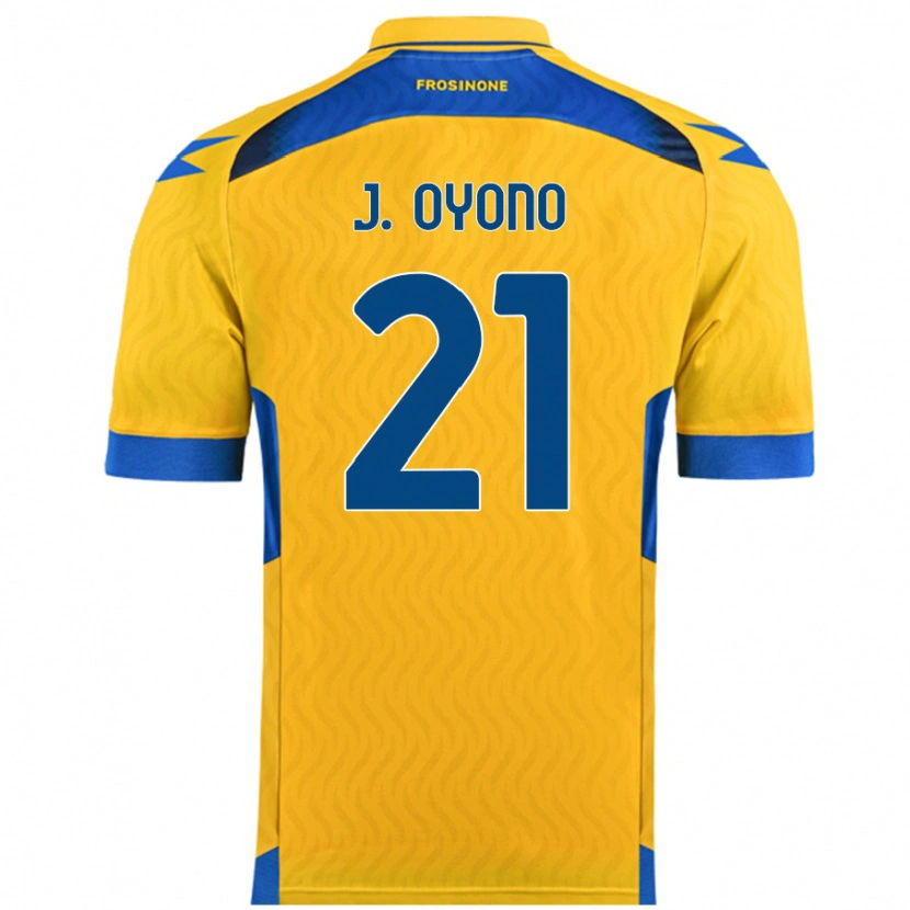 Danxen Mænd Jérémy Oyono #21 Gul Hjemmebane Spillertrøjer 2024/25 Trøje T-Shirt