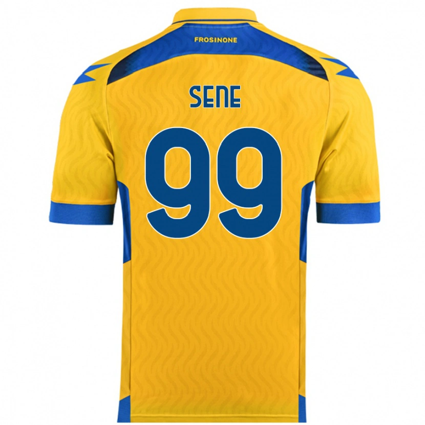 Danxen Mænd Fallou Sene #99 Gul Hjemmebane Spillertrøjer 2024/25 Trøje T-Shirt
