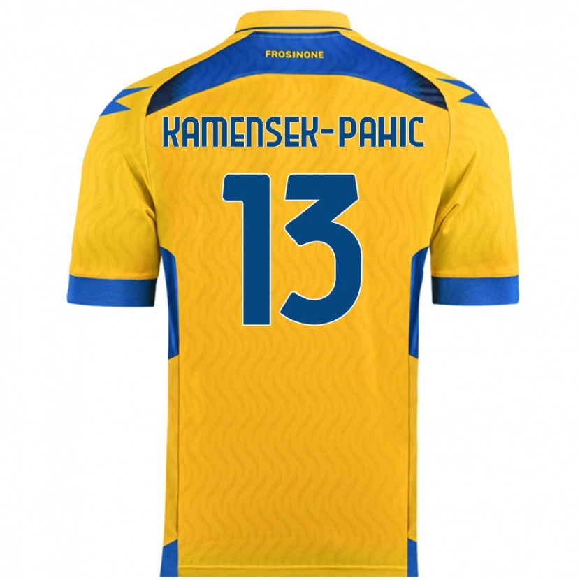 Danxen Mænd Matjaz Kamensek-Pahic #13 Gul Hjemmebane Spillertrøjer 2024/25 Trøje T-Shirt