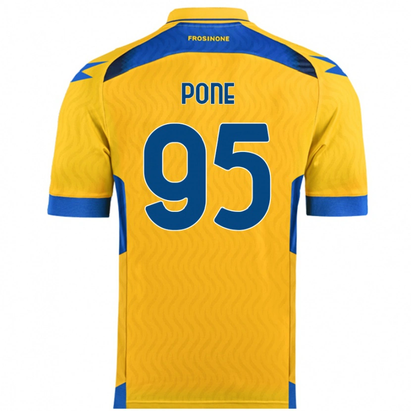 Danxen Mænd Cristian Pone #95 Gul Hjemmebane Spillertrøjer 2024/25 Trøje T-Shirt