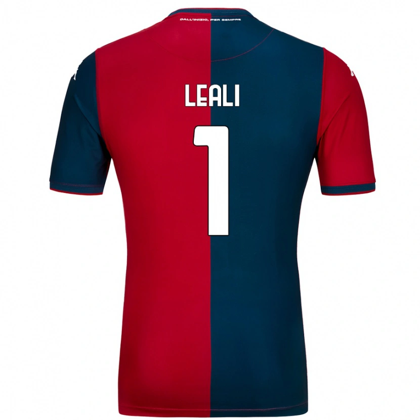 Danxen Mænd Nicola Leali #1 Rød Mørkeblå Hjemmebane Spillertrøjer 2024/25 Trøje T-Shirt