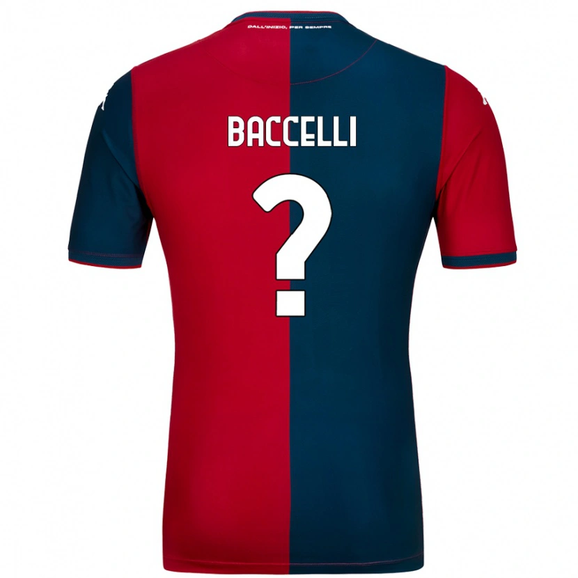 Danxen Mænd Pietro Baccelli #0 Rød Mørkeblå Hjemmebane Spillertrøjer 2024/25 Trøje T-Shirt