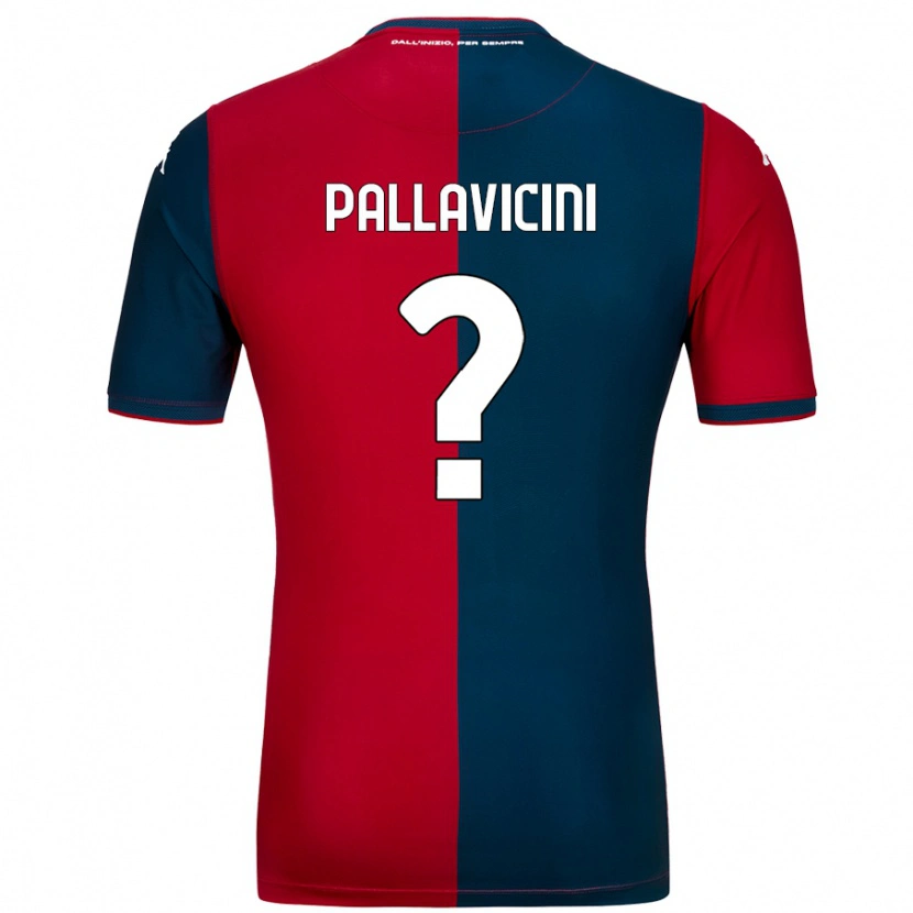 Danxen Mænd Matteo Pallavicini #0 Rød Mørkeblå Hjemmebane Spillertrøjer 2024/25 Trøje T-Shirt