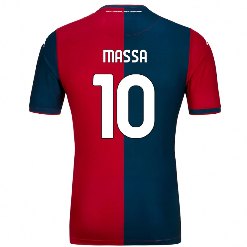 Danxen Mænd Alessandra Massa #10 Rød Mørkeblå Hjemmebane Spillertrøjer 2024/25 Trøje T-Shirt