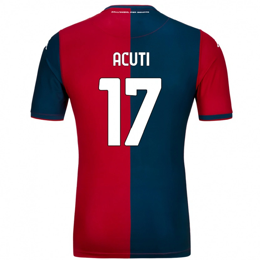Danxen Mænd Arianna Acuti #17 Rød Mørkeblå Hjemmebane Spillertrøjer 2024/25 Trøje T-Shirt