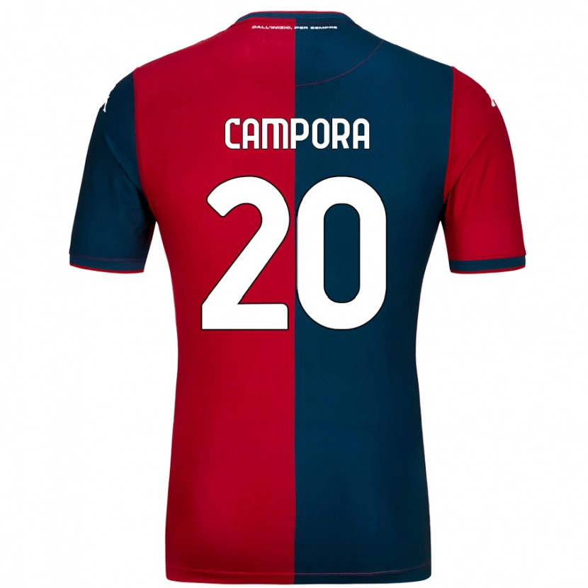 Danxen Mænd Alice Campora #20 Rød Mørkeblå Hjemmebane Spillertrøjer 2024/25 Trøje T-Shirt