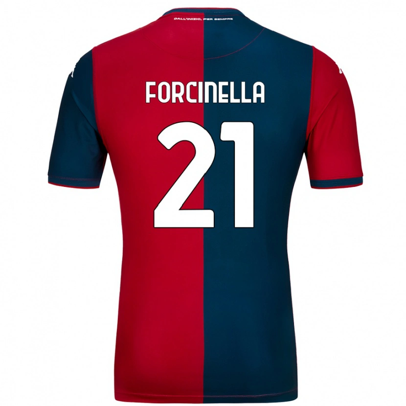 Danxen Mænd Camilla Forcinella #21 Rød Mørkeblå Hjemmebane Spillertrøjer 2024/25 Trøje T-Shirt