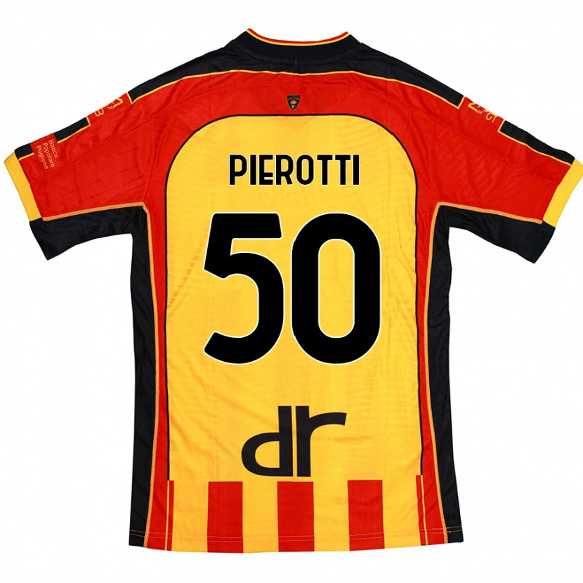 Danxen Mænd Santiago Pierotti #50 Gul Rød Hjemmebane Spillertrøjer 2024/25 Trøje T-Shirt