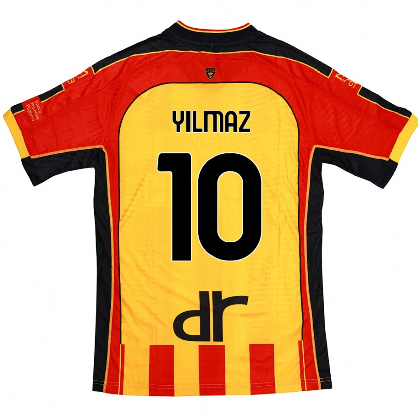 Danxen Mænd Enes Yilmaz #10 Gul Rød Hjemmebane Spillertrøjer 2024/25 Trøje T-Shirt