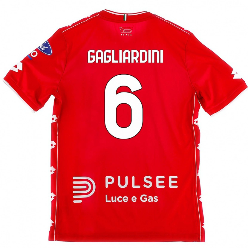Danxen Mænd Roberto Gagliardini #6 Rød Hvid Hjemmebane Spillertrøjer 2024/25 Trøje T-Shirt