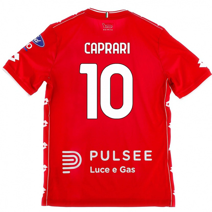 Danxen Mænd Gianluca Caprari #10 Rød Hvid Hjemmebane Spillertrøjer 2024/25 Trøje T-Shirt