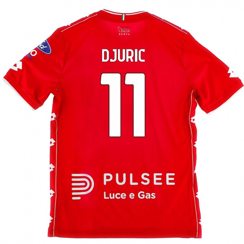 Danxen Mænd Milan Djuric #11 Rød Hvid Hjemmebane Spillertrøjer 2024/25 Trøje T-Shirt