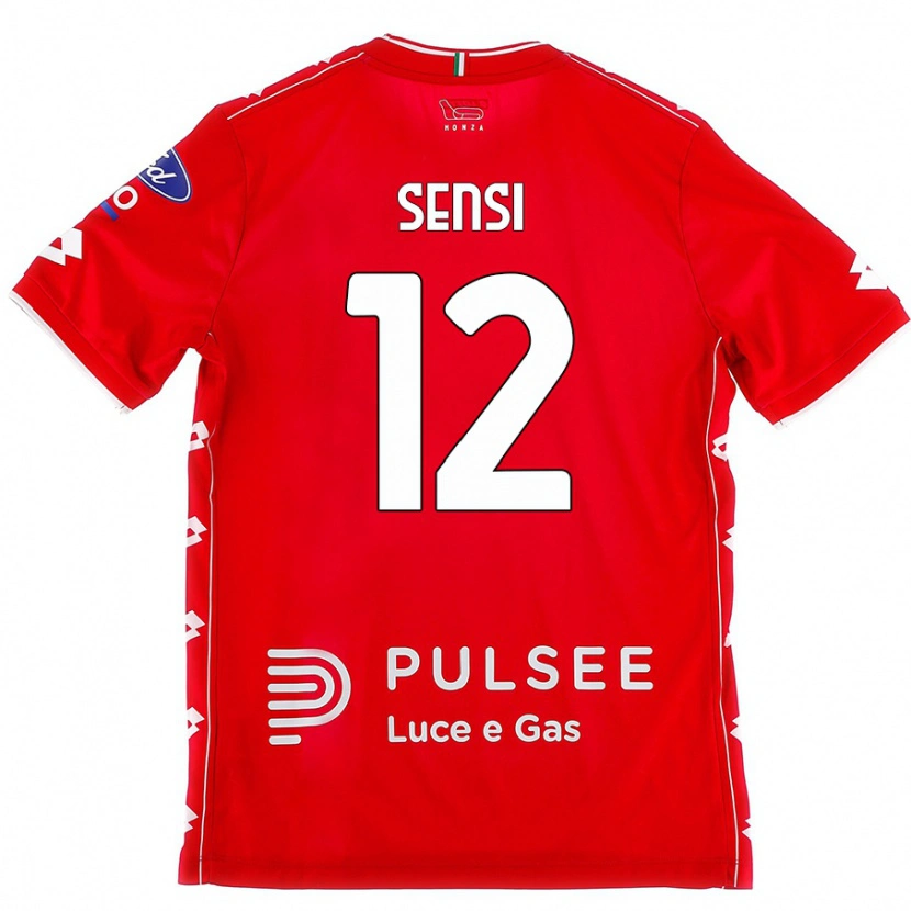 Danxen Mænd Stefano Sensi #12 Rød Hvid Hjemmebane Spillertrøjer 2024/25 Trøje T-Shirt