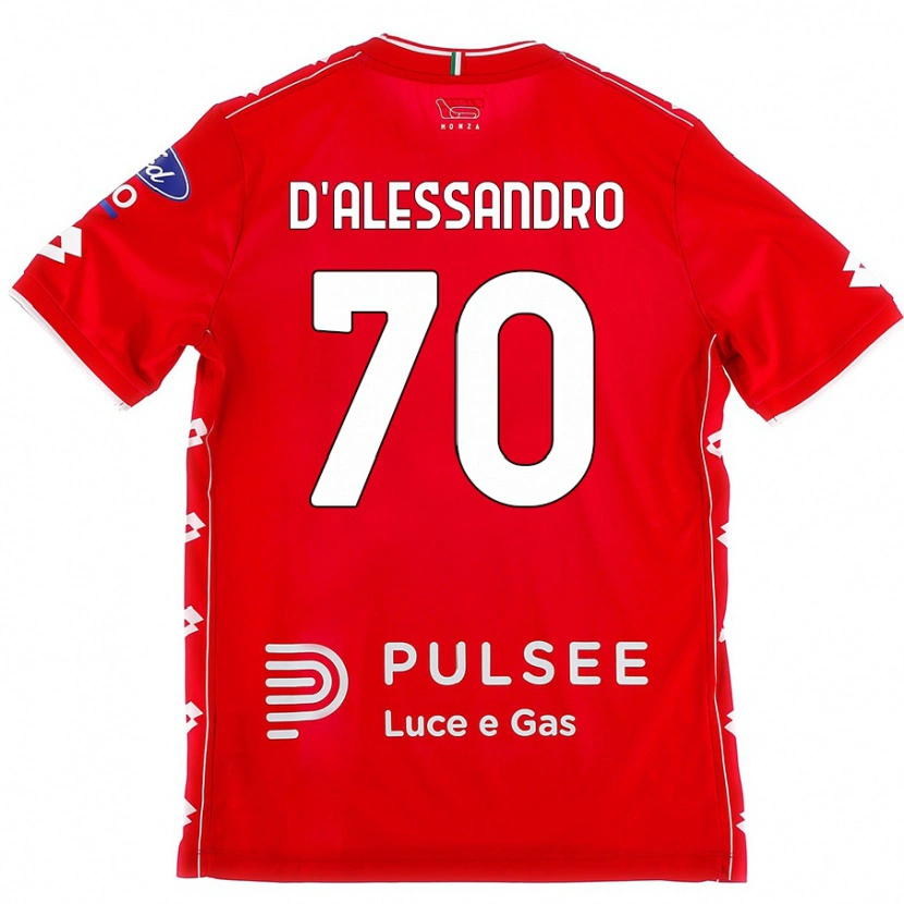 Danxen Mænd Marco D'alessandro #70 Rød Hvid Hjemmebane Spillertrøjer 2024/25 Trøje T-Shirt