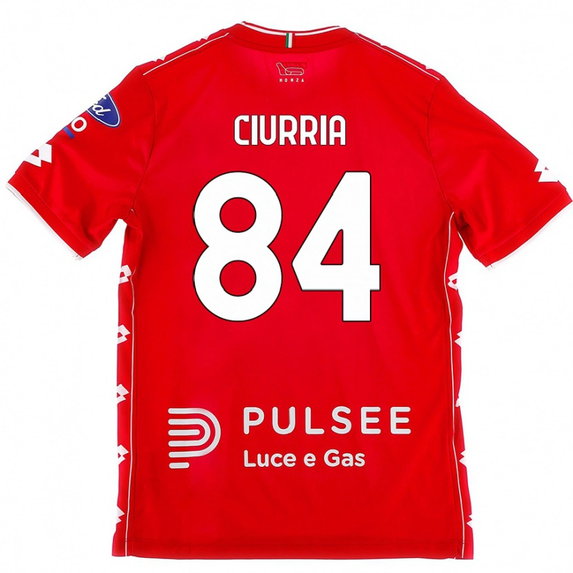 Danxen Mænd Patrick Ciurria #84 Rød Hvid Hjemmebane Spillertrøjer 2024/25 Trøje T-Shirt