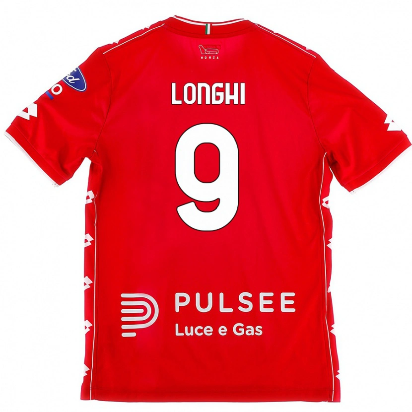 Danxen Mænd Jordan Longhi #9 Rød Hvid Hjemmebane Spillertrøjer 2024/25 Trøje T-Shirt