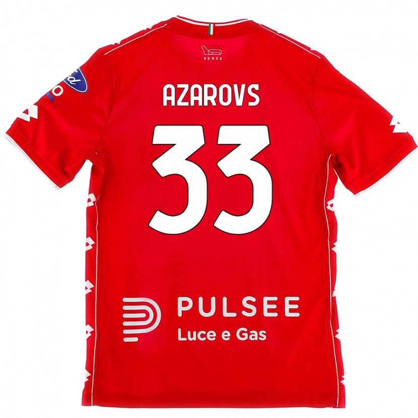Danxen Mænd Timurs Azarovs #33 Rød Hvid Hjemmebane Spillertrøjer 2024/25 Trøje T-Shirt