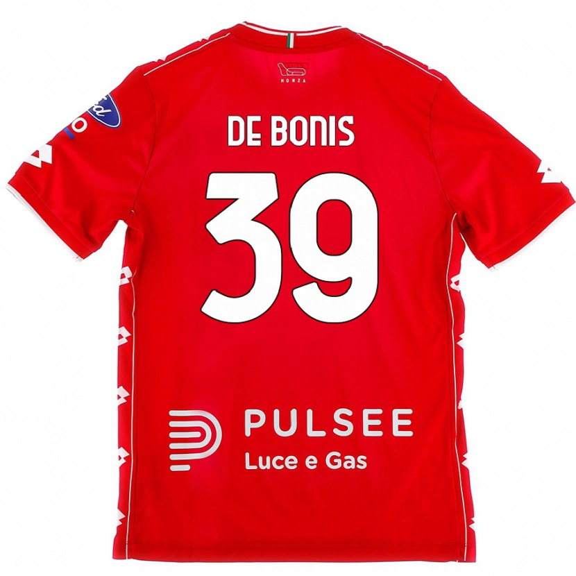 Danxen Mænd Andrea De Bonis #39 Rød Hvid Hjemmebane Spillertrøjer 2024/25 Trøje T-Shirt