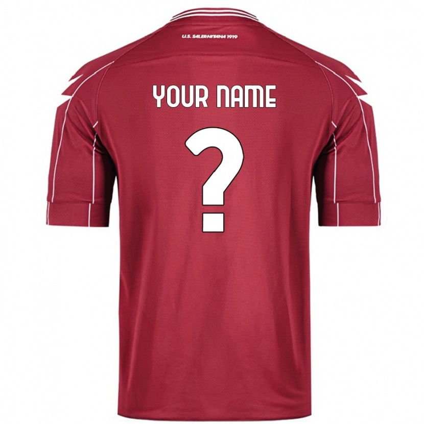 Danxen Mænd Dit Navn #0 Bourgogne Hjemmebane Spillertrøjer 2024/25 Trøje T-Shirt